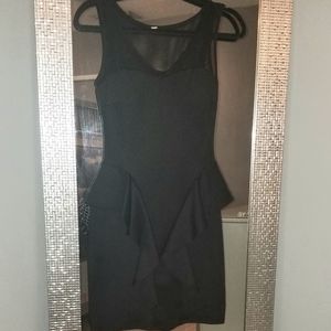 *Black Cocktail Dress With Sheer Back*